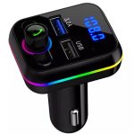 Авто FM трансмитер BT-M34, Bluetooth 5.0, Handsfree, RGB, LED дисплей, 2 x USB, 12V-24V - Image 2