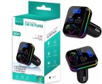 Авто FM трансмитер BT-M34, Bluetooth 5.0, Handsfree, RGB, LED дисплей, 2 x USB, 12V-24V - Image 4