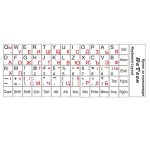 Самозалепващи стикери за клавиатура, Кирилица и латиница, Бял