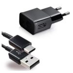 Мрежово зарядно устройство 1Tech TY-2, 5V 2A с включен USB Type-C кабел, Черен - Image 2
