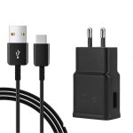 Мрежово зарядно устройство 1Tech TY-2, 5V 2A с включен USB Type-C кабел, Черен - Image 3