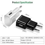 Мрежово зарядно устройство 1Tech TY-2, 5V 2A с включен USB Type-C кабел, Черен - Image 4