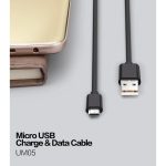 Мрежово зарядно устройство 1Tech TY-1, 5V 2A с включен Micro USB кабел, Черен - Image 3